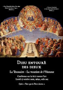 Affiche "Dieu entouré des dieux", conférence pastorale